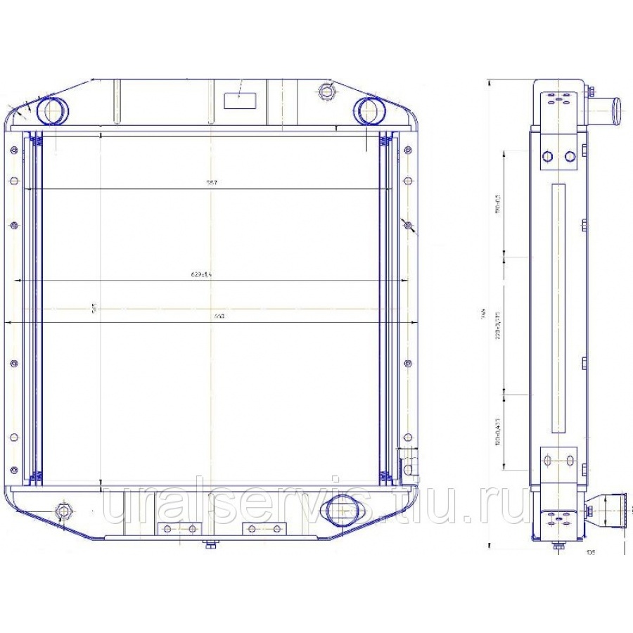 Радиатор урал 5557
